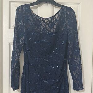 Ralph Lauren Elegant Navy Lace Dress